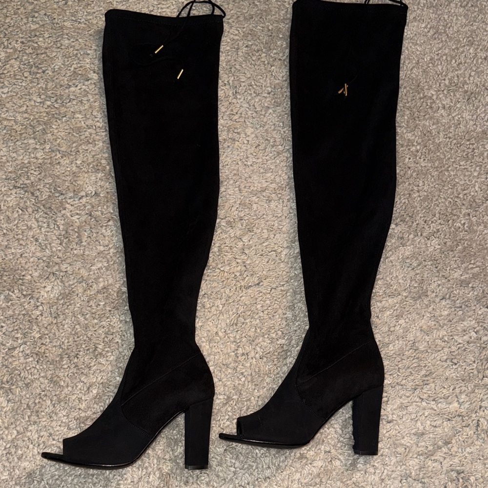 Dune London Black Over the Knee Boots Us 8 Eur 40